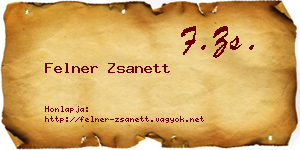 Felner Zsanett névjegykártya